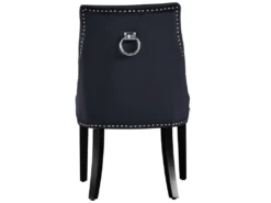 Ensemble De 2 Chaises De Salle à Manger Windsor - Rembourrage En Velours Moelleux Et Pieds En Bois Massif Robustes - Parfait Pour Votre Salle à Manger Et Salon - Noir -Mobilier De Restaurant chaise 13971541