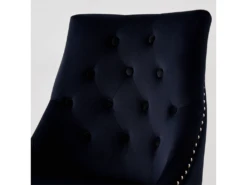 Ensemble De 2 Chaises De Salle à Manger Windsor - Rembourrage En Velours Moelleux Et Pieds En Bois Massif Robustes - Parfait Pour Votre Salle à Manger Et Salon - Noir -Mobilier De Restaurant chaise 13971547