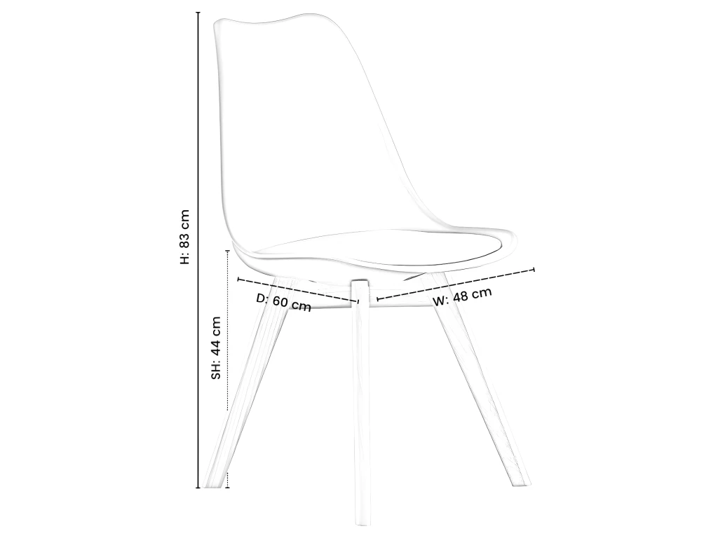 Ensemble De 4 Chaises De Salle à Manger Lorenzo Avec Siège En Similicuir élégant Et Pieds En Bois Massif - Parfait Pour La Salle à Manger, Le Salon - Noir 8 Ensemble De 4 Chaises De Salle à Manger Lorenzo Avec Siège En Similicuir élégant Et Pieds En Bois Massif - Parfait Pour La Salle à Manger, Le Salon - Noir – Image 8