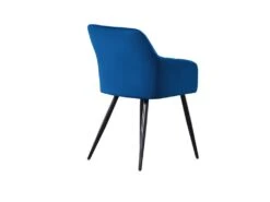 Lot De 2 Chaises De Salle à Manger Camden - Tapissées De Velours Avec Pieds En Métal - Bleu -Mobilier De Restaurant chaise 14147993