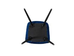 Lot De 2 Chaises De Salle à Manger Camden - Tapissées De Velours Avec Pieds En Métal - Bleu -Mobilier De Restaurant chaise 14147997