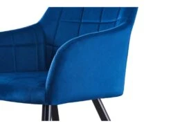 Lot De 2 Chaises De Salle à Manger Camden - Tapissées De Velours Avec Pieds En Métal - Bleu -Mobilier De Restaurant chaise 14147999