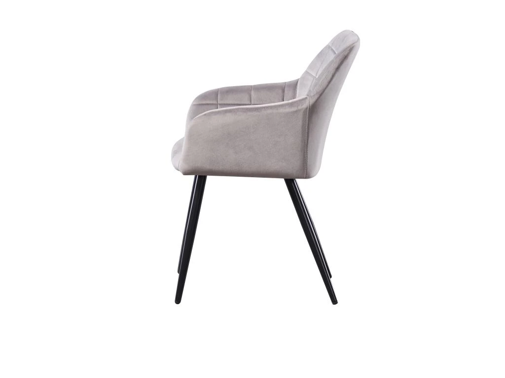 Ensemble De 2 Chaises De Salle à Manger Camden - Tapissées De Velours Avec Pieds En Métal - Gris Clair 3 Ensemble De 2 Chaises De Salle à Manger Camden - Tapissées De Velours Avec Pieds En Métal - Gris Clair – Image 3