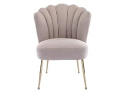 Lot De 2 Chaises En Velours Et Acier Doré - Beige - RUTY De Pascal MORABITO -Mobilier De Restaurant chaise 14223737
