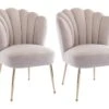 Lot De 2 Chaises En Velours Et Acier Doré - Beige - RUTY De Pascal MORABITO
