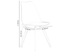 Ensemble De 6 Chaises De Salle à Manger Lorenzo Avec Siège En Similicuir élégant Et Pieds En Bois Massif - Parfait Pour La Salle à Manger, Le Salon - Gris -Mobilier De Restaurant chaise 14229155