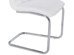 Lot De 6 Chaises NADYA - Simili - Blanc -Mobilier De Restaurant chaise 14273189