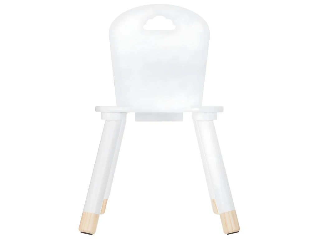 Chaise Pour Enfant En Bois Blanc H 50 Cm 2 Chaise Pour Enfant En Bois Blanc H 50 Cm – Image 2