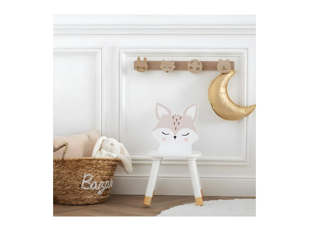 Chaise Pour Enfant Renard En Bois H 52.5 Cm 2 Chaise Pour Enfant Renard En Bois H 52.5 Cm – Image 2