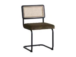 Duo De Chaises Métal/Rotin/Vert- MARIETTE -Mobilier De Restaurant chaise 14430523