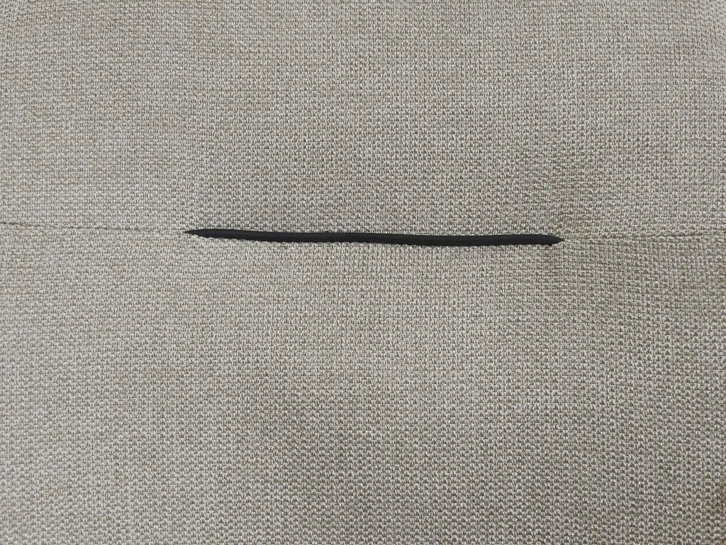 Chaise En Tissu, Velours Côtelé Et Métal - Beige Et Bleu - CHANILA 7 Chaise En Tissu, Velours Côtelé Et Métal - Beige Et Bleu - CHANILA – Image 7