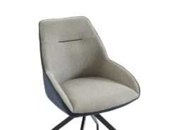 Chaise En Tissu, Velours Côtelé Et Métal - Beige Et Bleu - CHANILA 11 Chaise En Tissu, Velours Côtelé Et Métal - Beige Et Bleu - CHANILA -Mobilier De Restaurant chaise 15683355