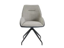 Lot De 2 Chaises En Tissu, Velours Côtelé Et Métal - Beige Et Bleu - CHANILA -Mobilier De Restaurant chaise 15689895