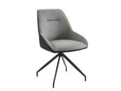 Lot De 2 Chaises En Tissu, Velours Côtelé Et Métal - Gris Et Anthracite - CHANILA -Mobilier De Restaurant chaise 15692269