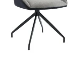 Lot De 2 Chaises En Tissu, Velours Côtelé Et Métal - Gris Et Anthracite - CHANILA -Mobilier De Restaurant chaise 15692297