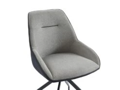 Lot De 2 Chaises En Tissu, Velours Côtelé Et Métal - Gris Et Anthracite - CHANILA -Mobilier De Restaurant chaise 15692307