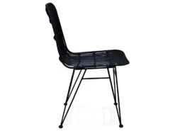 Chaise Design En Rotin "Caracas" 88cm Noir -Mobilier De Restaurant chaise 15736809