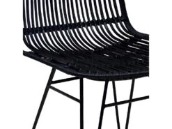 Chaise Design En Rotin "Caracas" 88cm Noir -Mobilier De Restaurant chaise 15736811