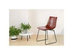 Lot De 2 Chaises Design "Caila" 82cm Marron Café -Mobilier De Restaurant chaise 15742827