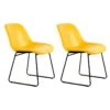 Lot De 2 Chaises Design "Cora" 81cm Jaune