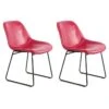Lot De 2 Chaises Design "Cora" 81cm Rose
