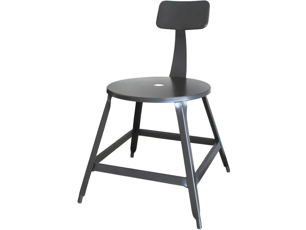 Lot De 2 Chaises Vintage "Madison" 83cm Gris 2 Lot De 2 Chaises Vintage "Madison" 83cm Gris – Image 2