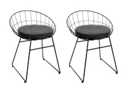 Lot De 2 Chaises Design "Modern" 64cm Noir