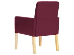 Lot De 2 Chaises De Salle à Manger Cuisine Design Moderne Synthétique Rouge Bordeaux CDS020974 -Mobilier De Restaurant chaise 15777843