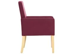 Lot De 2 Chaises De Salle à Manger Cuisine Design Moderne Synthétique Rouge Bordeaux CDS020974 -Mobilier De Restaurant chaise 15777845