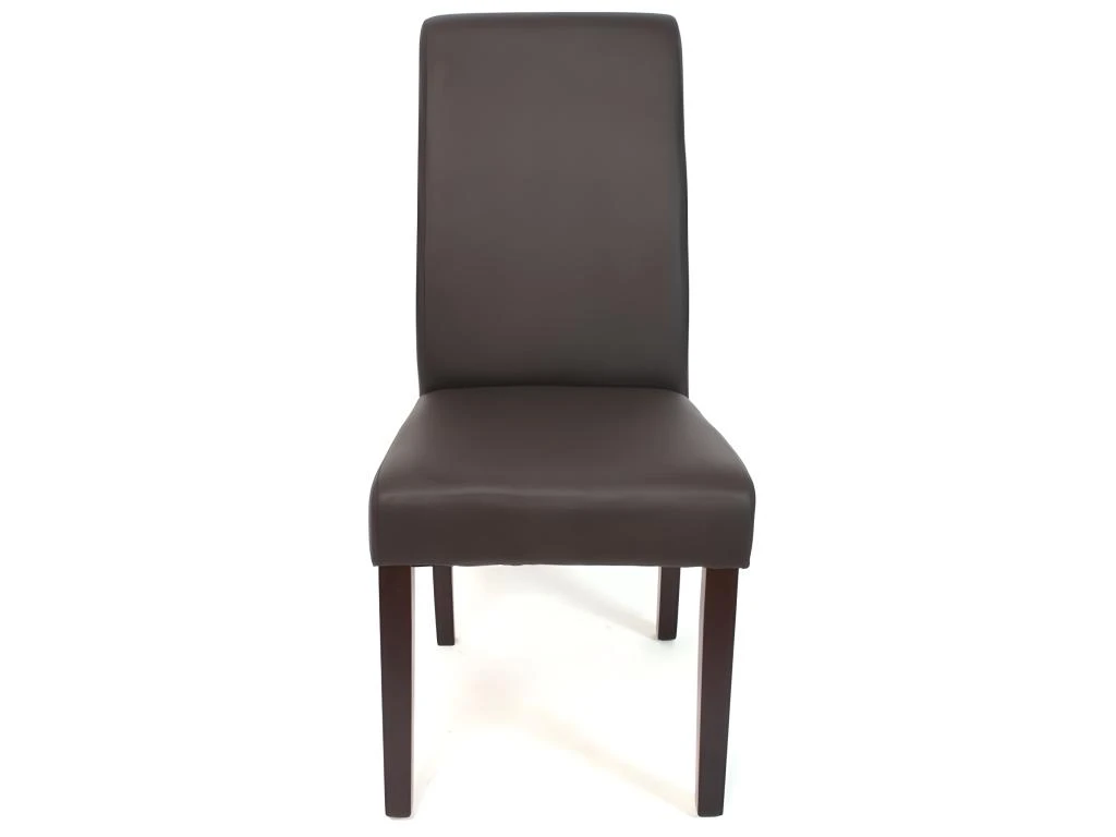 Set De 2 Chaises De Salle à Manger En Synthétique Marron Mat Pieds Foncés CDS04025 2 Set De 2 Chaises De Salle à Manger En Synthétique Marron Mat Pieds Foncés CDS04025 – Image 2