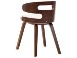 Lot De 6 Chaises De Salle à Manger Cuisine Design élégant Bois Courbé Et Synthétique Crème CDS022350 -Mobilier De Restaurant chaise 15778079