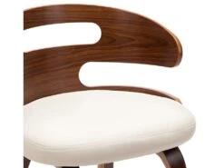 Lot De 6 Chaises De Salle à Manger Cuisine Design élégant Bois Courbé Et Synthétique Crème CDS022350 -Mobilier De Restaurant chaise 15778081