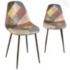 KAYELLES Lot De 2 Chaises Patchwork Scandinave NOVA