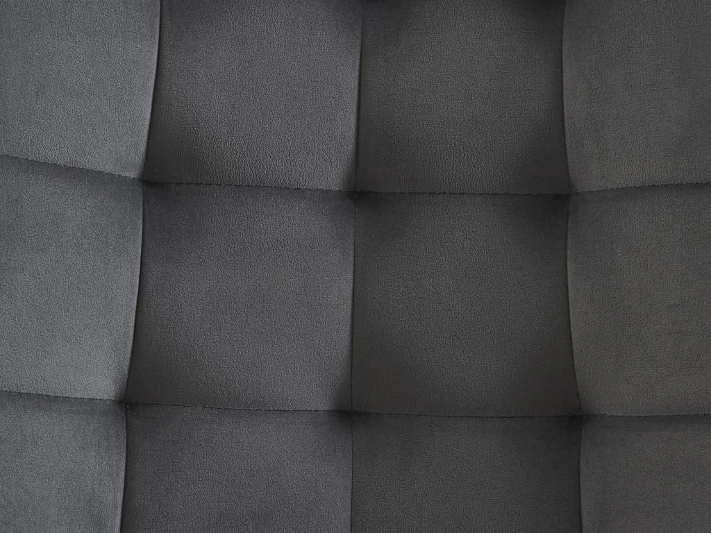 Lot De 2 Chaises Matelassées - Velours Et Métal Noir - Gris - OLLUA 8 Lot De 2 Chaises Matelassées - Velours Et Métal Noir - Gris - OLLUA – Image 8