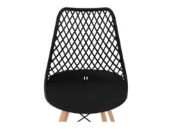 Lot De 4 Chaises Salon Salle à Manger Restaurants, Les Cafés, Les Bureaux Et Les Salles D'attente 150 Kg Max Noir 14_0006013 -Mobilier De Restaurant chaise 15859663