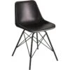 Chaise Loft Cuir Metal Noir Benarkin