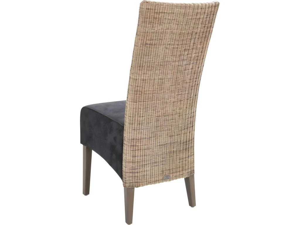 Chaise Rotin Et Teck Teinté Gris Prestige 2 Chaise Rotin Et Teck Teinté Gris Prestige – Image 2