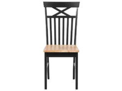 Lot De 2 Chaises Noires Et Marron HOUSTON -Mobilier De Restaurant chaise 16688819