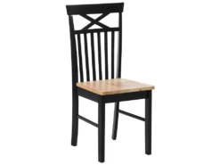 Lot De 2 Chaises Noires Et Marron HOUSTON -Mobilier De Restaurant chaise 16688823