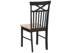 Lot De 2 Chaises Noires Et Marron HOUSTON -Mobilier De Restaurant chaise 16688825