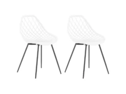 Lot De 2 Chaises De Salle à Manger Blanches CANTON