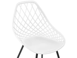 Lot De 2 Chaises De Salle à Manger Blanches CANTON -Mobilier De Restaurant chaise 16701753