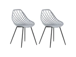 Lot De 2 Chaises De Salle à Manger Gris Clair CANTON