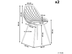 Lot De 2 Chaises De Salle à Manger Gris Clair CANTON -Mobilier De Restaurant chaise 16701825