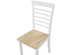 Lot De 2 Chaises De Salle à Manger Bois Clair Et Blanches BATTERSBY -Mobilier De Restaurant chaise 16703299