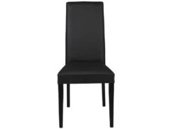 Lot De 2 Chaises TACOMA - Simili Noir & Pieds Noirs -Mobilier De Restaurant chaise 171564