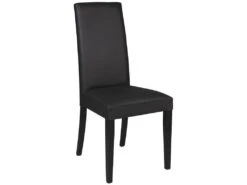 Lot De 2 Chaises TACOMA - Simili Noir & Pieds Noirs -Mobilier De Restaurant chaise 171566