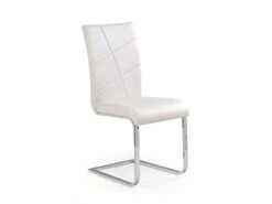 ETIENNE Chaise En Cuir Synthétique - Blanc -Mobilier De Restaurant chaise 17568337