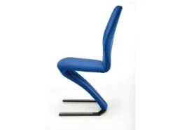 Lot De 2 Chaises Design En Velours - Bleu -Mobilier De Restaurant chaise 17568415