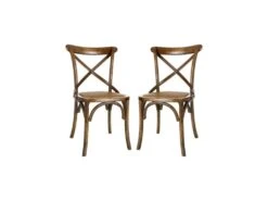 Duo De Chaises Bois Foncé - BRETT